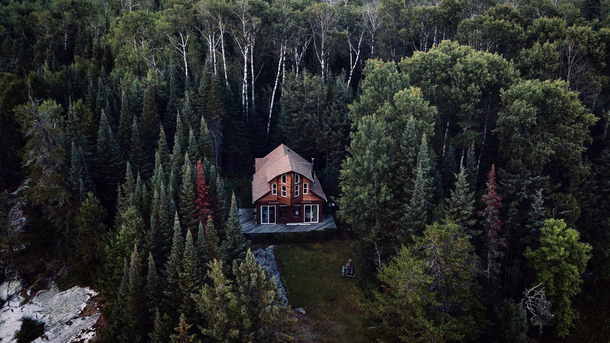 image of cabin in the woods