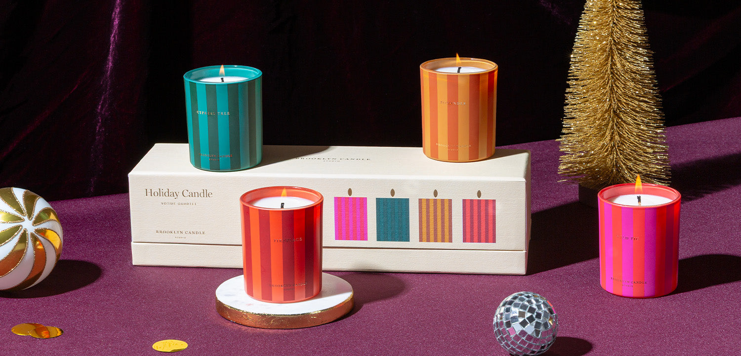 Holiday Pop 4 Votive Candles Brooklyn Candle Studio