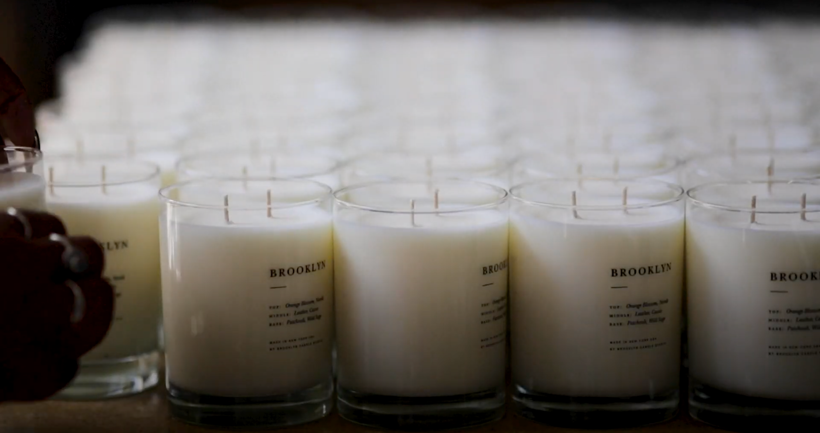 Brooklyn Candle Studio rows of candles