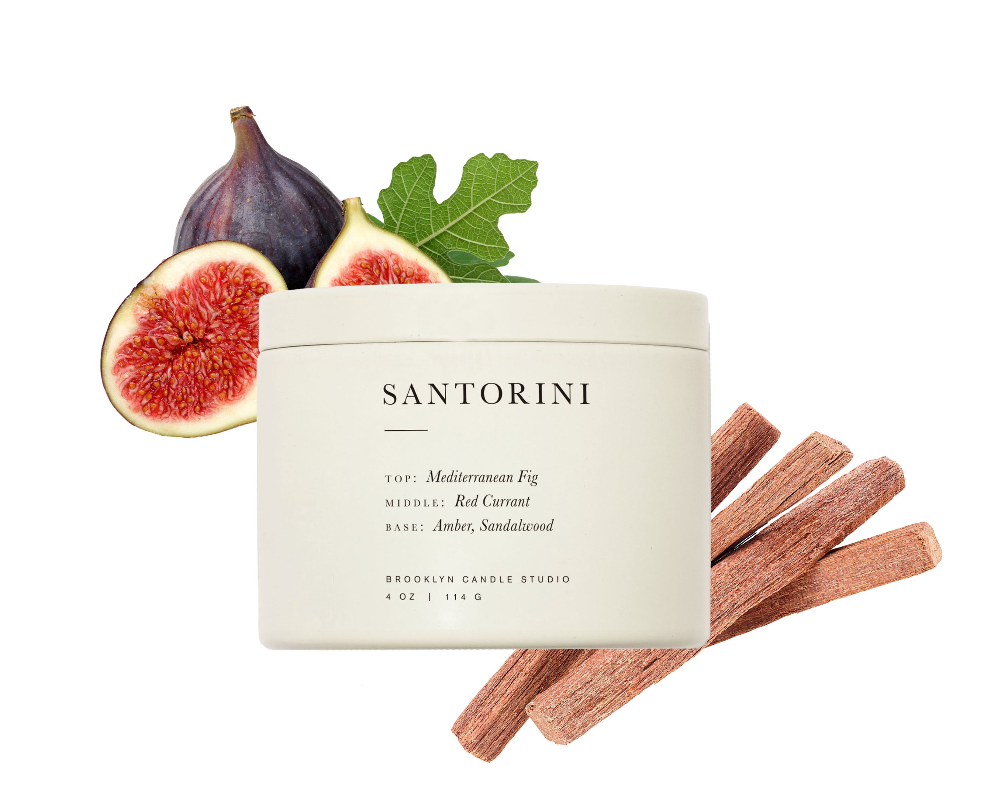 Santorini Travel Candle Scent Composition
