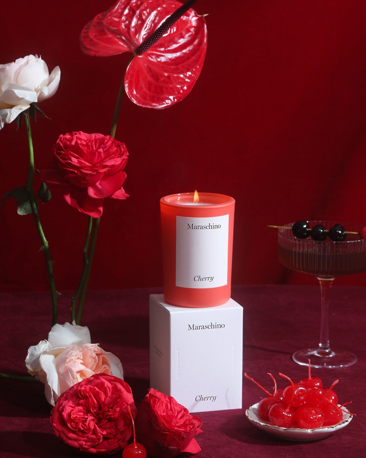 February: Limited Edition Maraschino Cherry Candle Limited Edition Brooklyn Candle Studio 