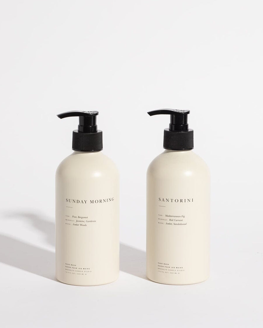 Hand + Body Wash Duo: Sunday Morning and Santorini Soap Brooklyn Candle Studio