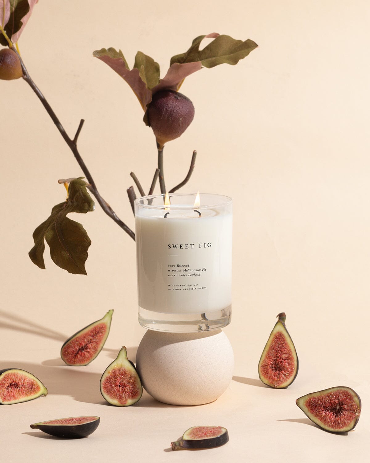 Sweet Fig Classic 2-Wick Candle Escapist Collection Brooklyn Candle Studio