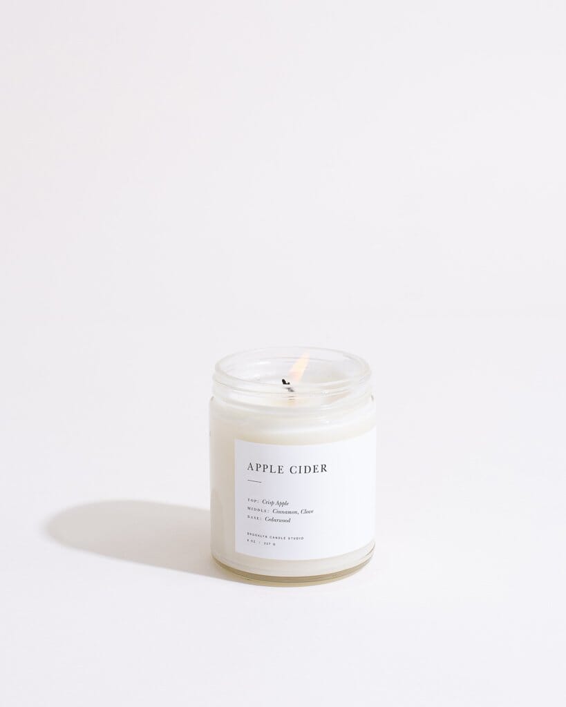 Apple Cider Minimalist Candle Minimalist Brooklyn Candle Studio