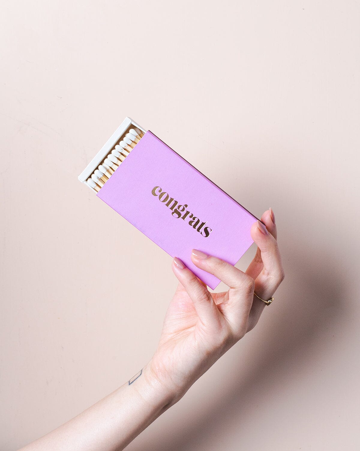 CONGRATS Lilac Long Matches Gifting & Accessories Brooklyn Candle Studio