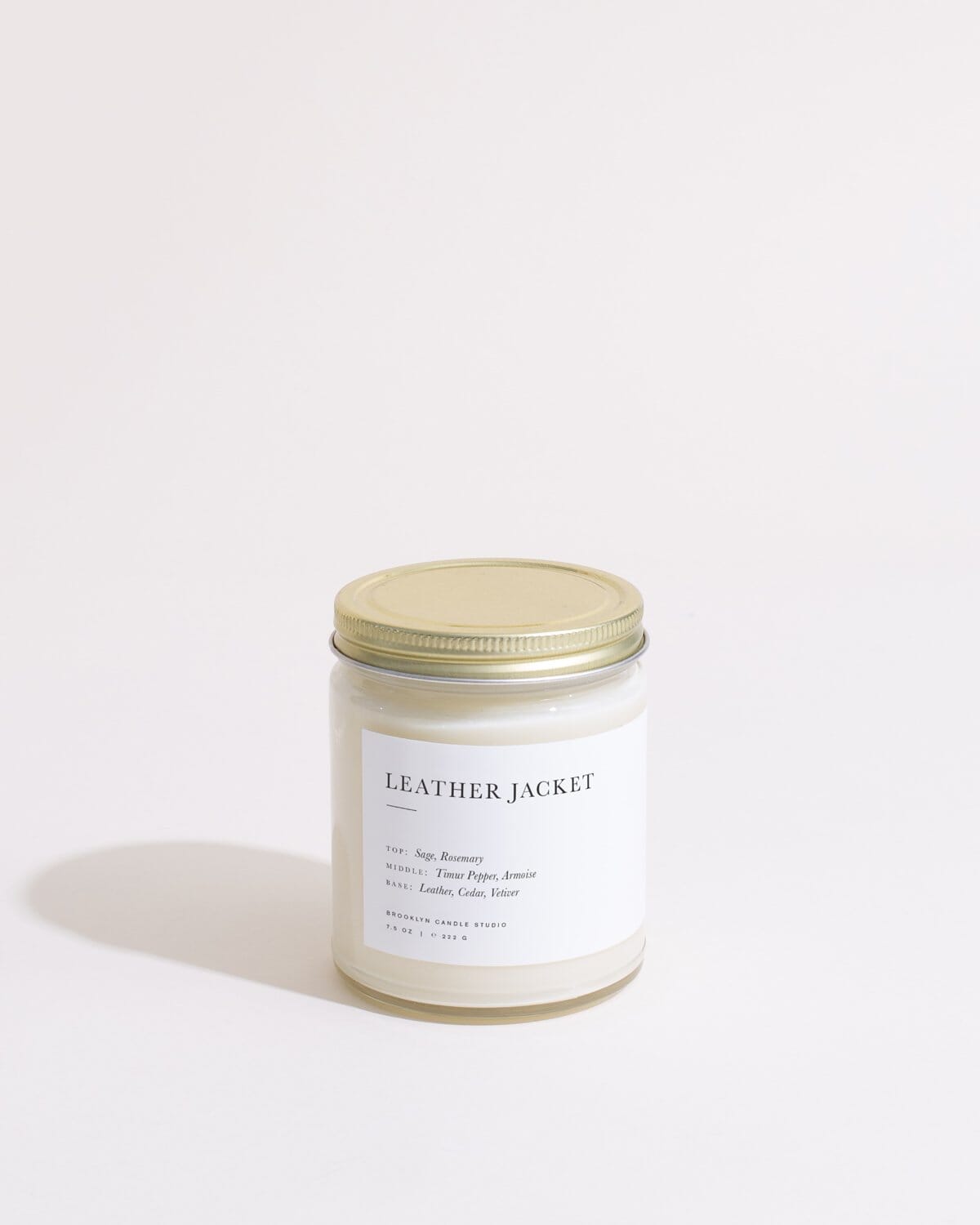 Leather Jacket Jar Candle Minimalist Brooklyn Candle Studio