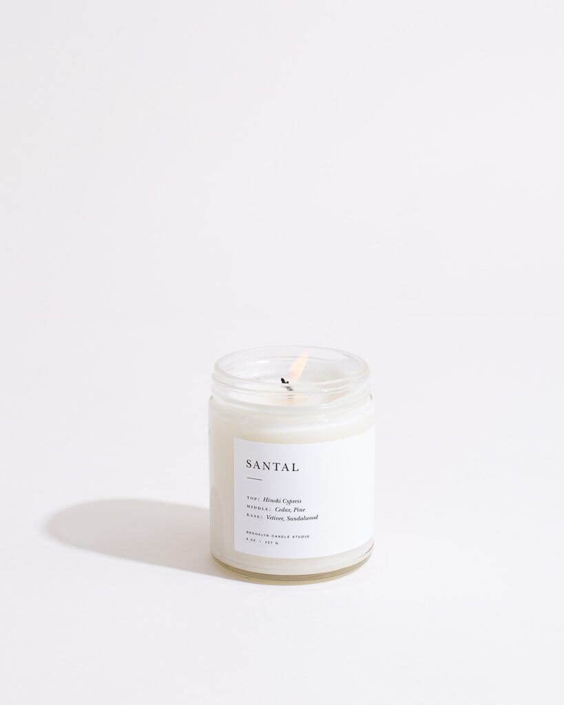 Santal Jar Candle Minimalist Brooklyn Candle Studio