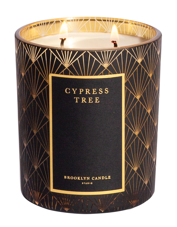 Cypress Tree Candle Lit