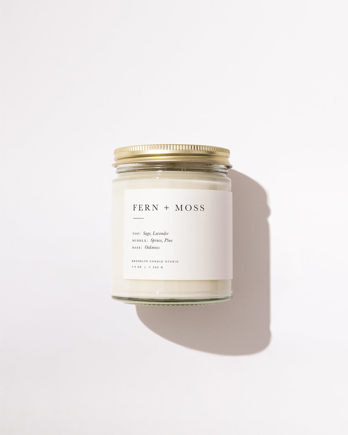 Fern and Moss Jar Candle Minimalist Brooklyn Candle Studio 