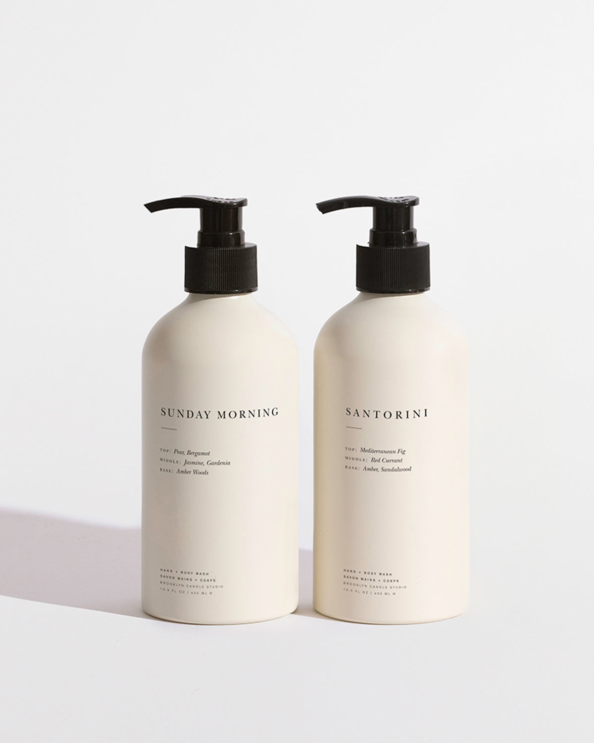 Hand + Body Wash Duo: Sunday Morning and Santorini Soap Brooklyn Candle 