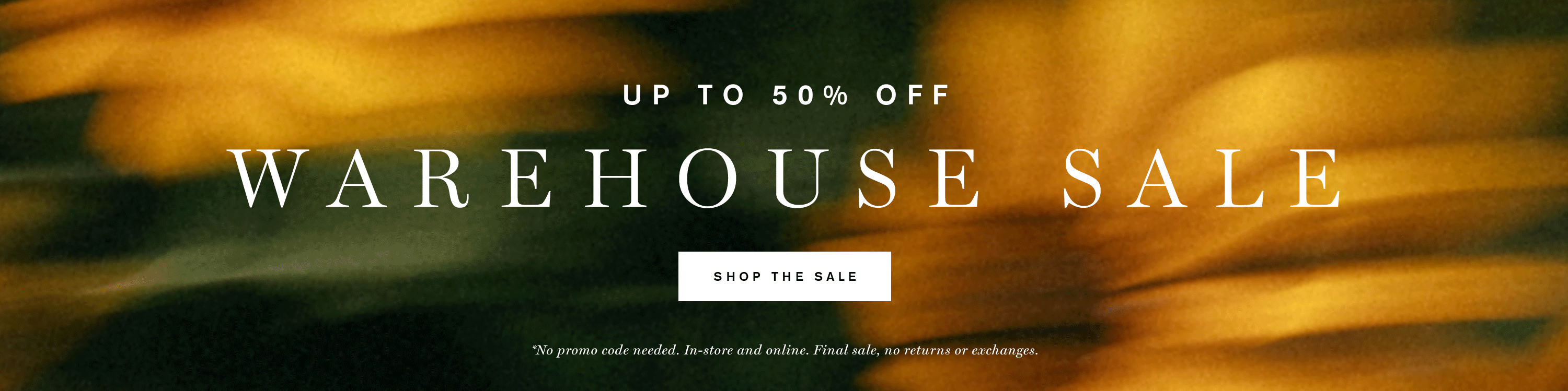 Up to 50% Off Warehouse Sale 