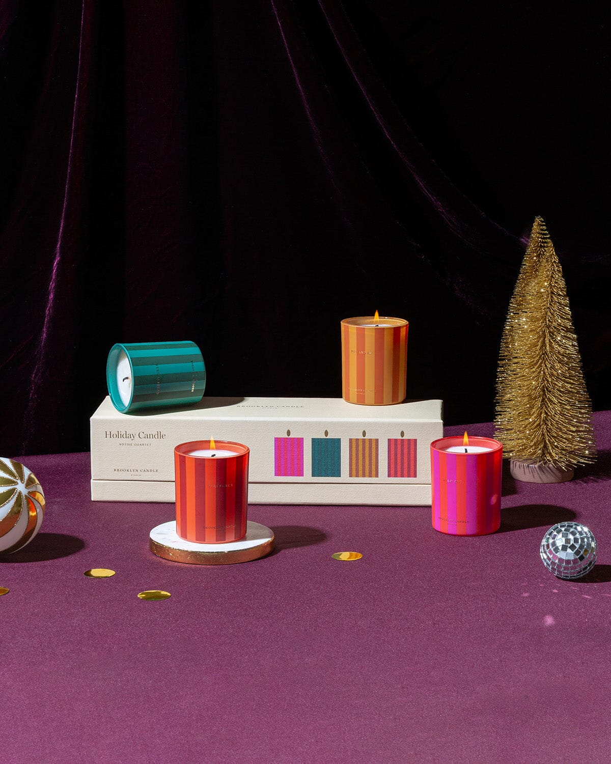 Holiday Candle Votive Quartet Limited Edition Brooklyn Candle Studio 