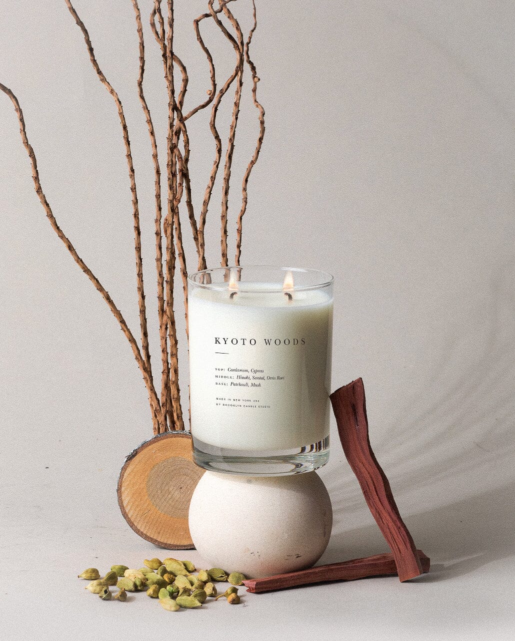 Kyoto Woods Classic 2-Wick Candle Escapist Collection Brooklyn Candle Studio 