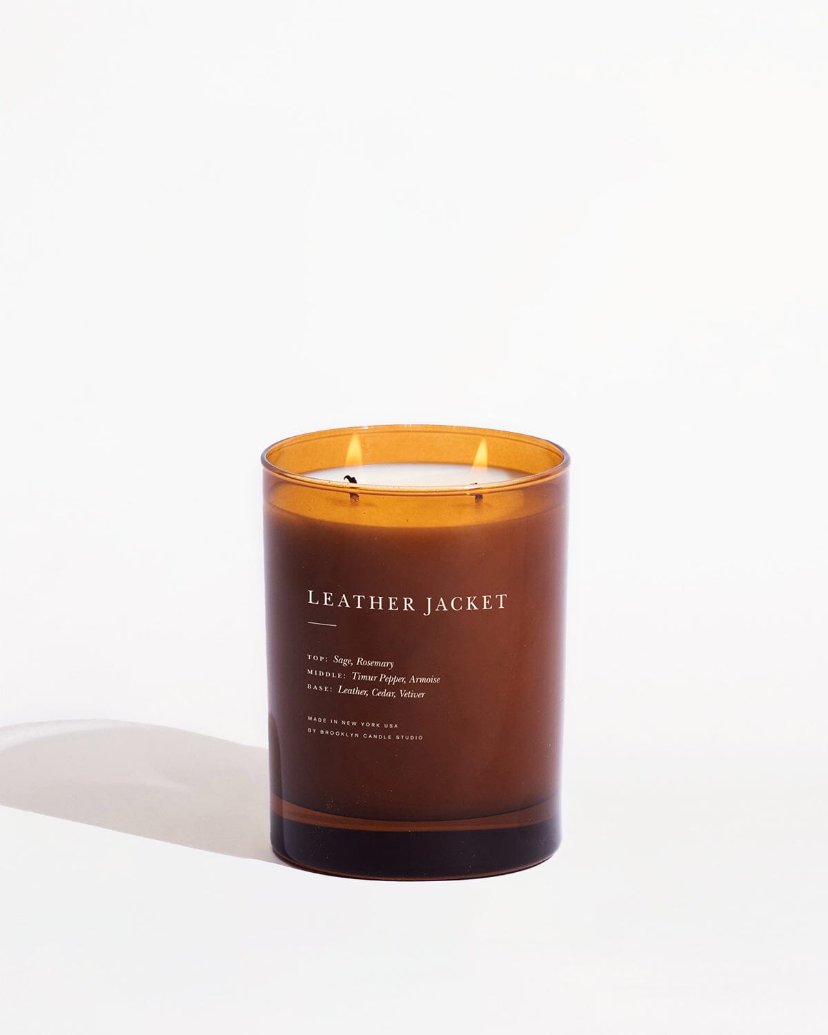 Leather Jacket 2-Wick Candle 2026 Cabin Collection Brooklyn Candle Studio 