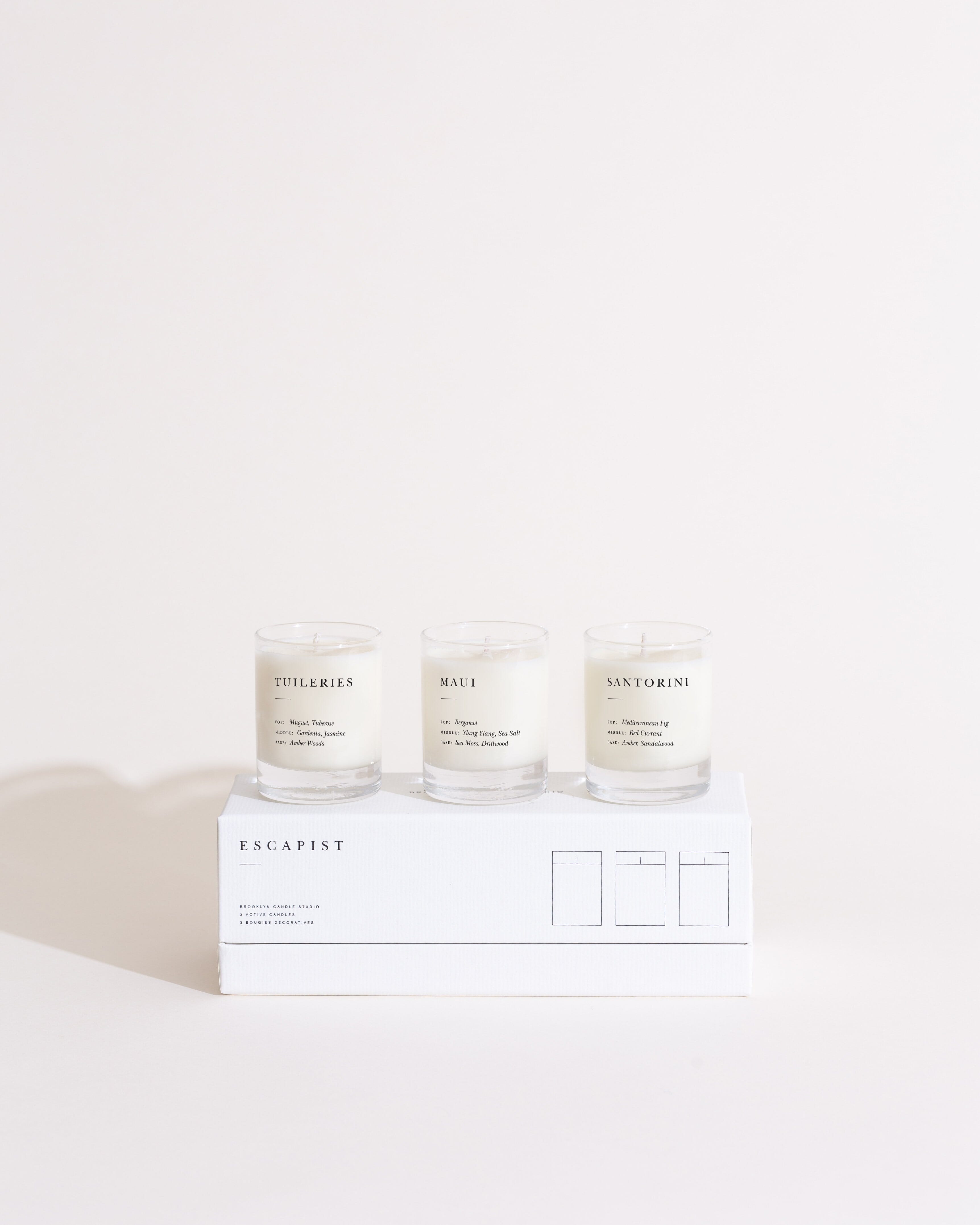 Mini Candle Gift Set Gift Sets Brooklyn Candle Studio Fresh + Floral: Santorini / Maui / Tulum 