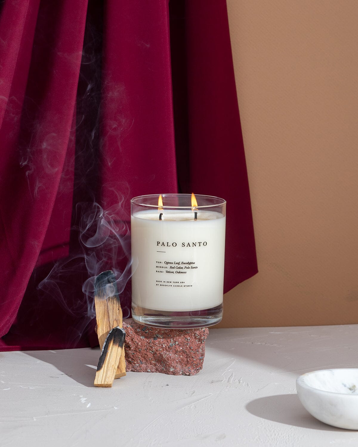 Palo Santo Classic 2-Wick Candle Escapist Collection Brooklyn Candle Studio 