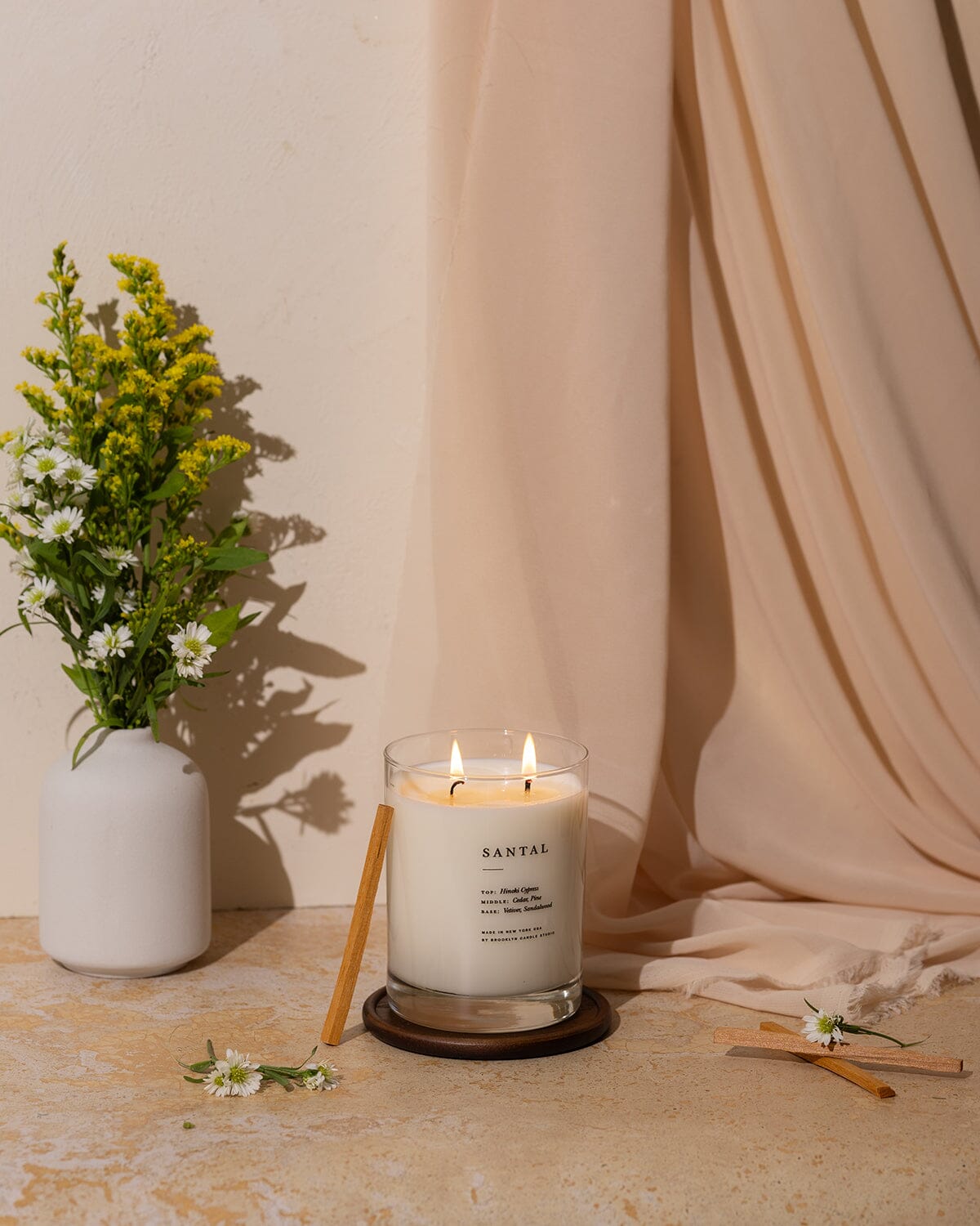 Santal Classic 2-Wick Candle Escapist Collection Brooklyn Candle Studio 