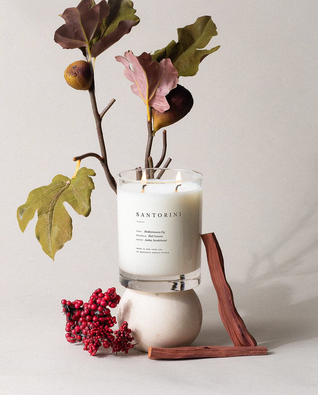 Santorini Classic 2-Wick Candle Escapist Collection Brooklyn Candle Studio 