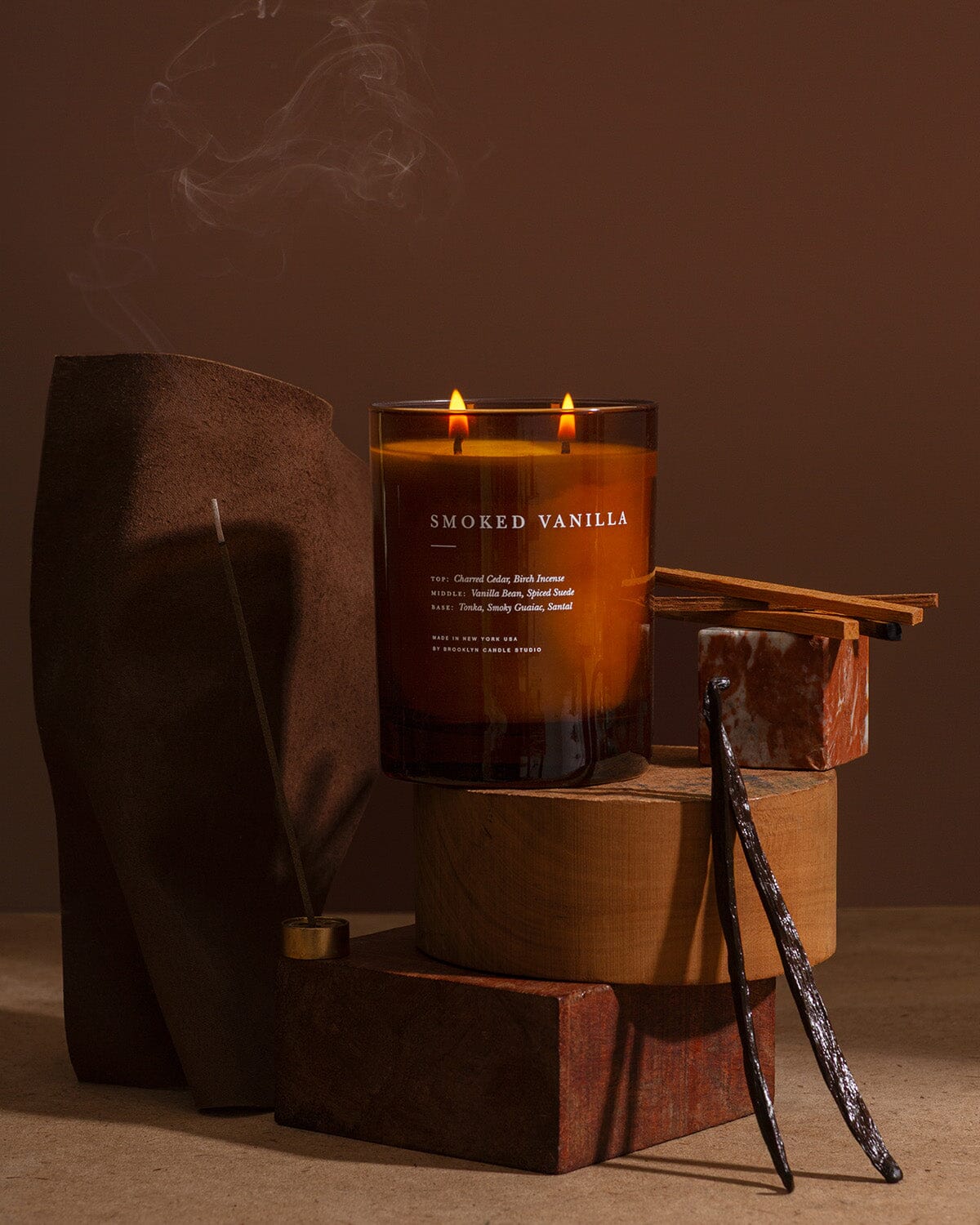 Smoked Vanilla 2-Wick Candle Limited Edition Brooklyn Candle Studio 