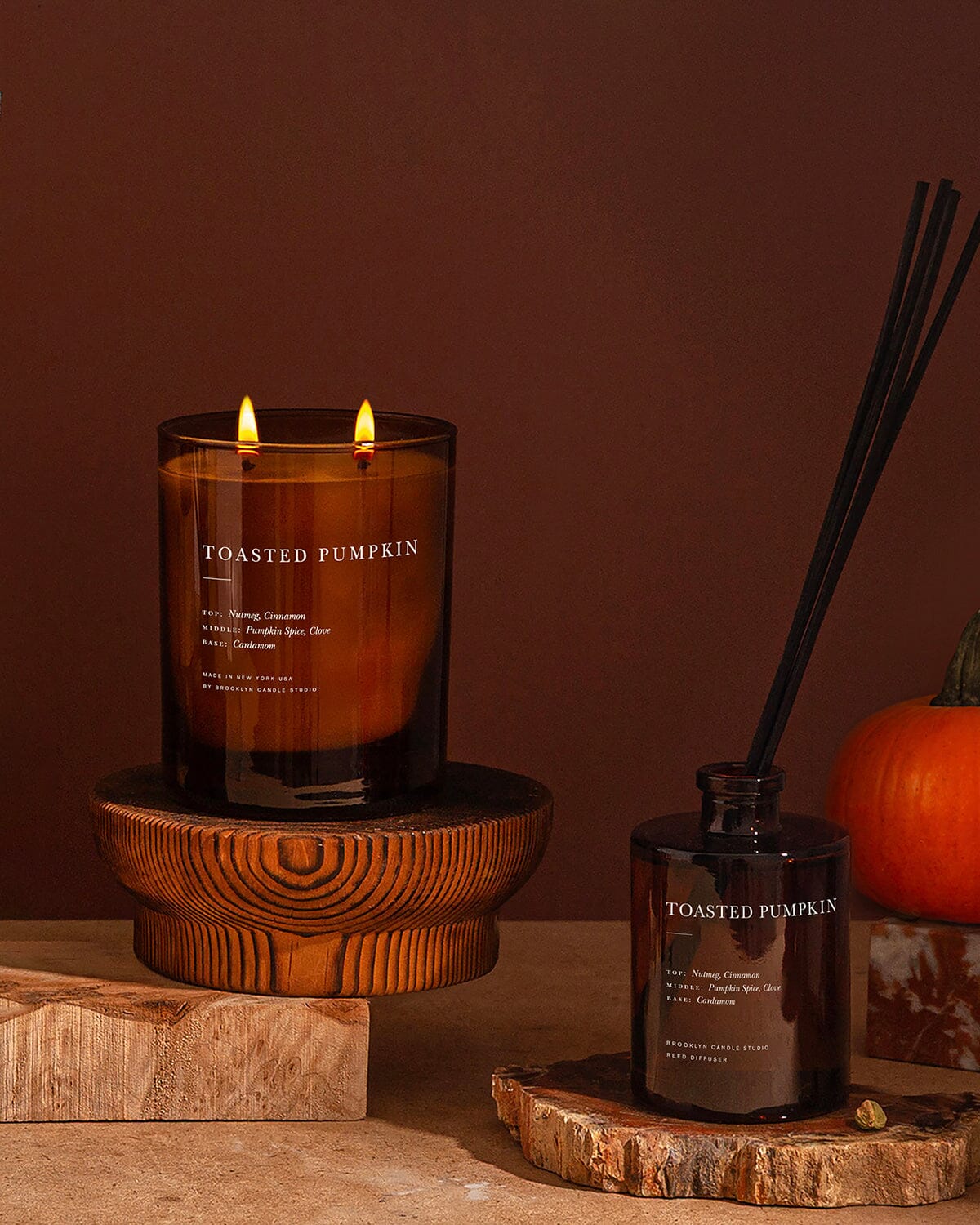 Toasted Pumpkin Candle + Diffuser Duo 2026 Cabin Collection Brooklyn Candle Studio 