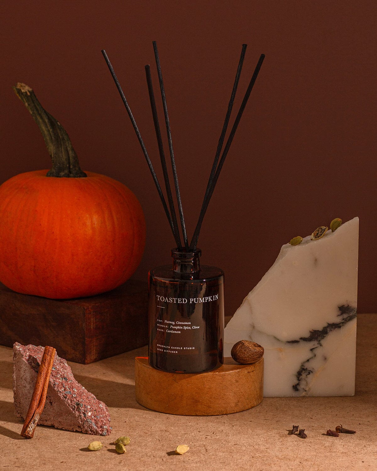 Toasted Pumpkin Reed Diffuser Reed Diffusers Brooklyn Candle Studio 