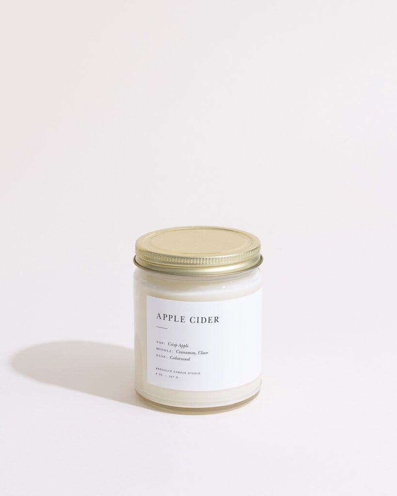 Apple Cider Minimalist Candle Minimalist Brooklyn Candle Studio 