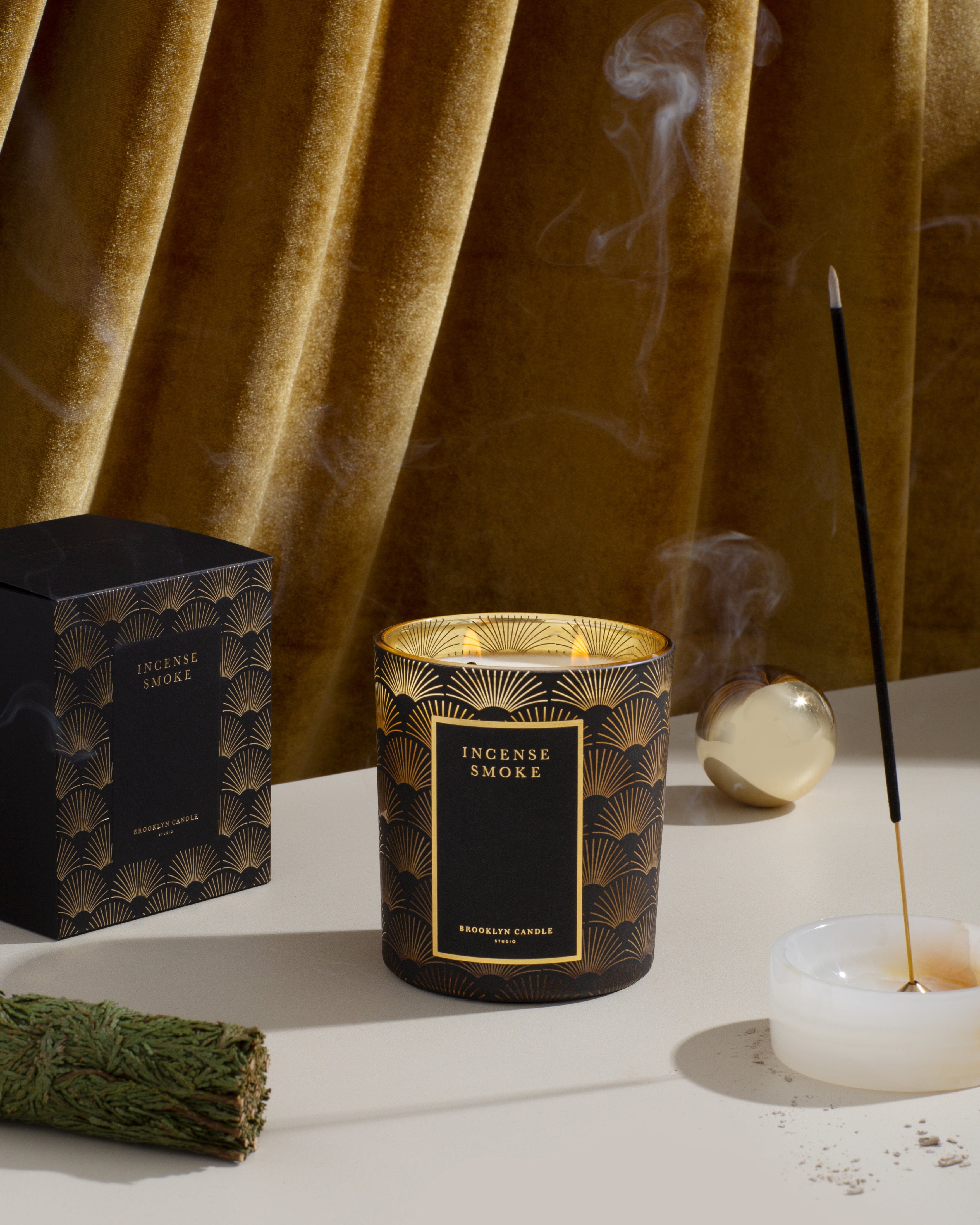 Incense Smoke Holiday Candle Limited Edition Brooklyn Candle Studio 