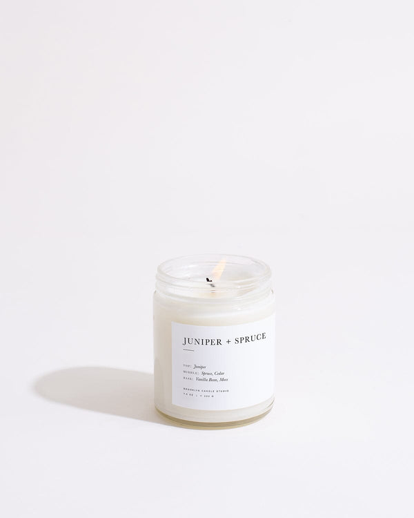 Limited Edition Juniper + Spruce Candle Minimalist Brooklyn Candle Studio 