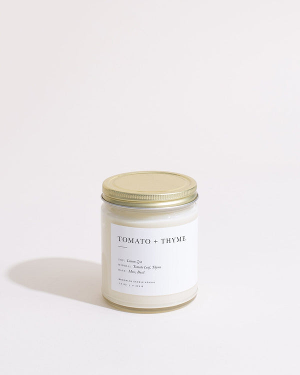 Limited Edition Tomato + Thyme Candle Minimalist Brooklyn Candle Studio 