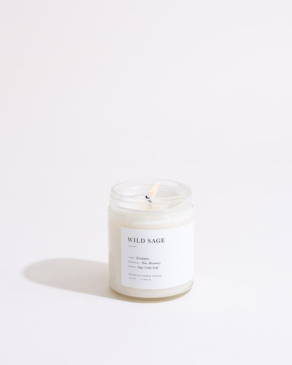 Limited Edition Wild Sage Candle Minimalist Brooklyn Candle Studio 