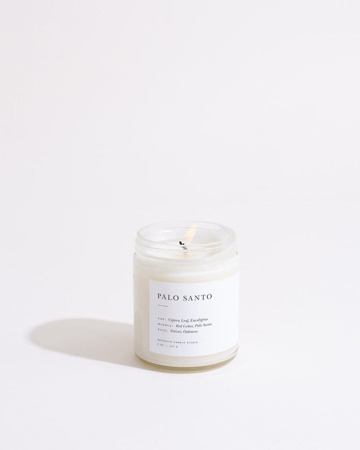 Palo Santo Candle Minimalist Candle by Brooklyn Candle Studio